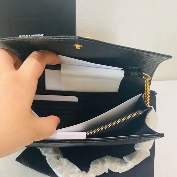 Auth YSL Wallet on Chain Large Envelope Brand New - Picture 4 of 9